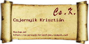 Csjernyik Krisztián névjegykártya