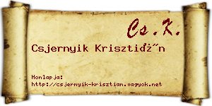 Csjernyik Krisztián névjegykártya