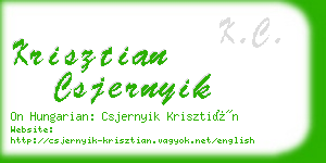 krisztian csjernyik business card